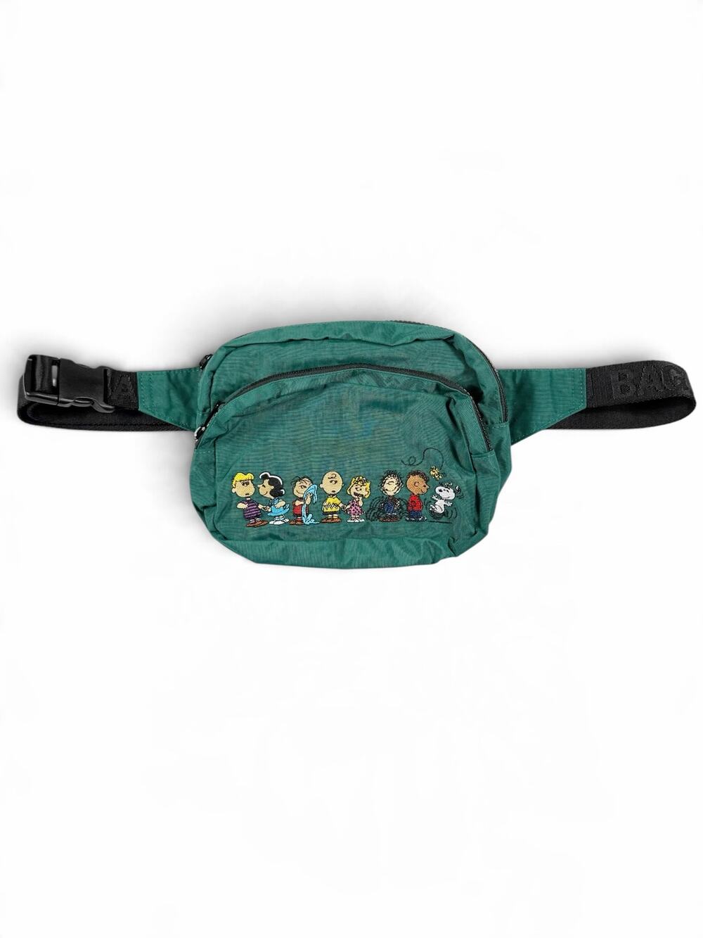 BAGGU Peanuts Snoopy Charlie Brown Gang Fanny Pack Belt Bag Green